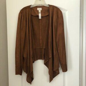 Chico's Faux Suede Leather Jacket